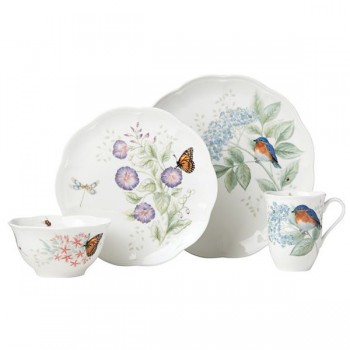 Набор 1/4 Lenox "Бабочки на лугу.Птицы.Синяя птица", Фарфор, Lenox, США