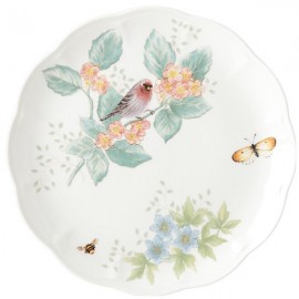 Тарелка обеденная 28см "Бабочки на лугу.Птицы" "Чечетка", Фарфор, Lenox, США