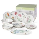 Набор столовый Lenox "Бабочки на лугу" 6/20, Фарфор, Lenox, США