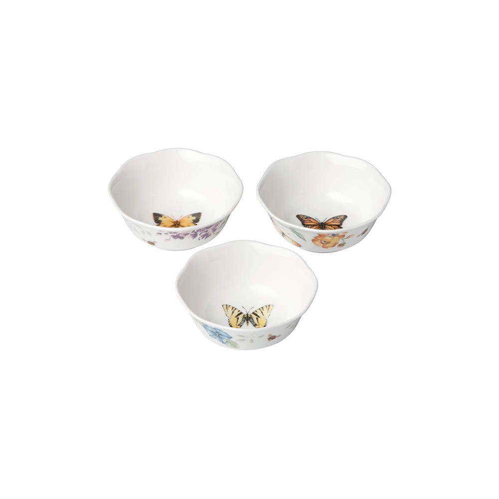 Набор чаш Lenox "Бабочки на лугу" 240мл, 3шт, Фарфор, Lenox, США