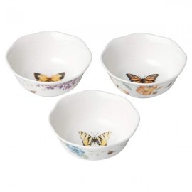 Набор чаш Lenox "Бабочки на лугу" 240мл, 3шт, Фарфор, Lenox, США