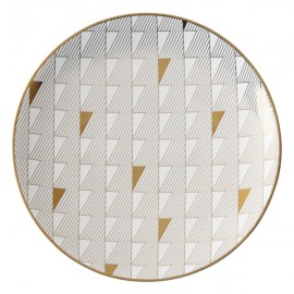 Тарелка закусочная Lenox "Трианна.Узоры" 23см (белый), Фарфор, Lenox, США