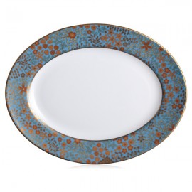 Блюдо овальное Lenox 33см "Золотой гобелен", Фарфор, Lenox, США