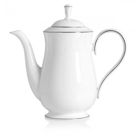 Кофейник Lenox 1,4л "Ханна, платиновый кант", Фарфор, Lenox, США Кофейник Lenox 1,4л "Ханна, платиновый кант", Фарфор, Lenox, США