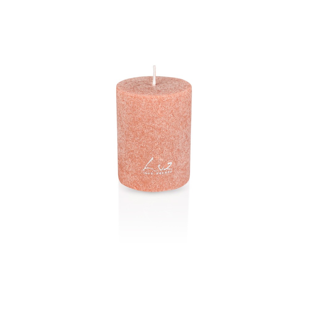Свеча цилиндрическая Luz your senses 8см "Вельвет" (коралловый), парафин, Luz your senses, Бельгия
