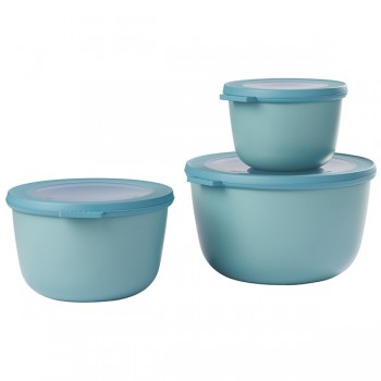 Набор из 3 мисок с крышками Mepal (мятный), (0,5л-1л-2л), Пластик, Mepal, Нидерланды