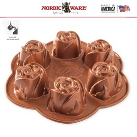 ROSE Форма для выпечки, объем 0.5 л, литой алюминий, Nordic Ware, США
