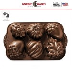 AUTUMN Форма для выпечки Осенние угощения, 0.7 л, литой алюминий, Nordic Ware, США