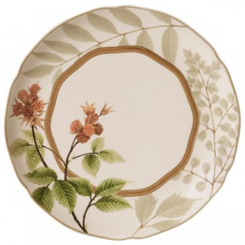 Тарелка акцентная 23см "Ягодное ассорти", Фарфор костяной, Noritake, Япония