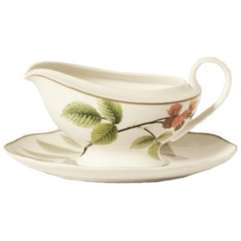 Соусник с подставкой 300мл "Ягодное ассорти", Фарфор костяной, Noritake, Япония