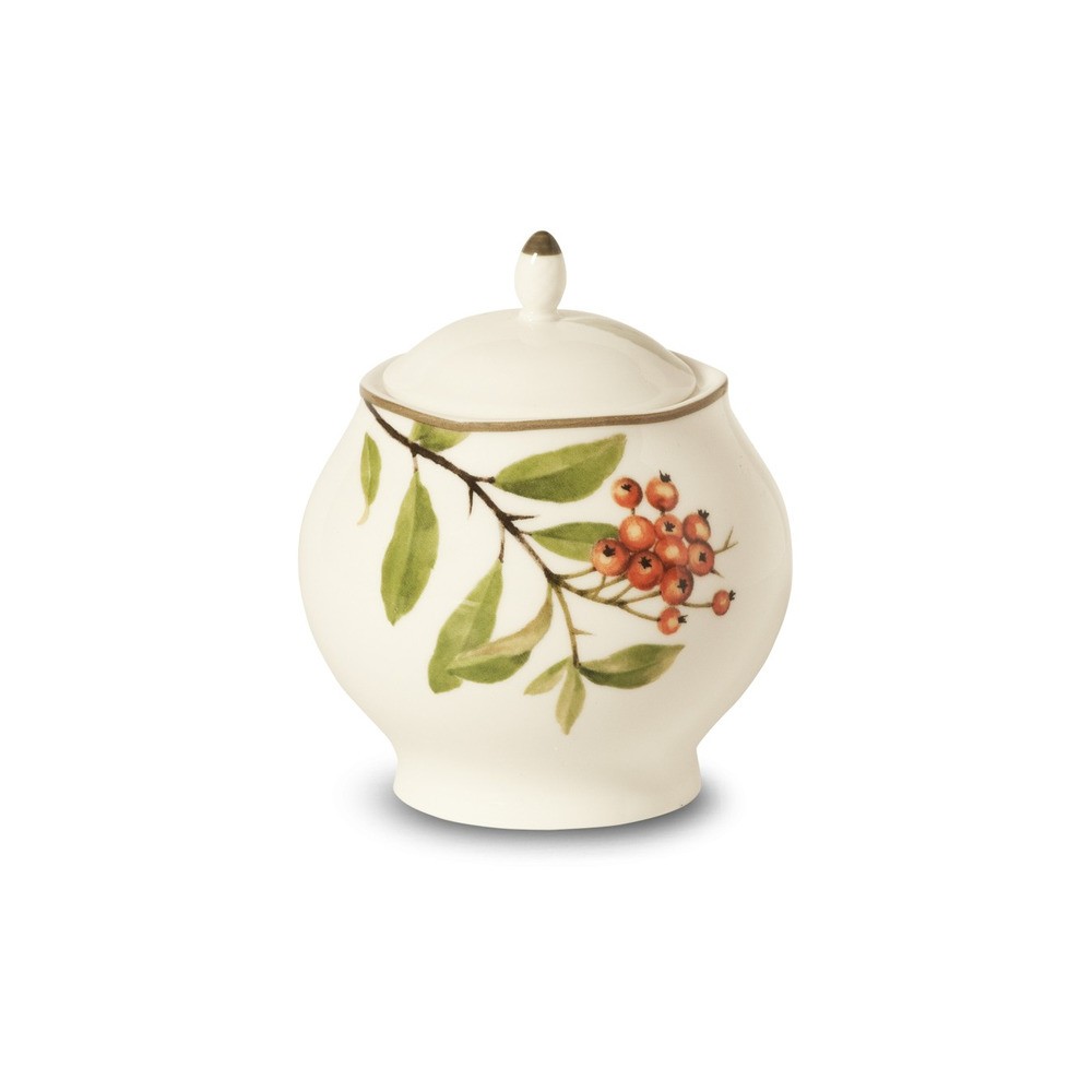 Сахарница 300мл "Ягодное ассорти", Фарфор костяной, Noritake, Япония