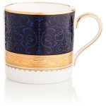 Чашка кофейная 90мл "Одесса Кобальт, золотой кант", Фарфор костяной, Noritake, Япония