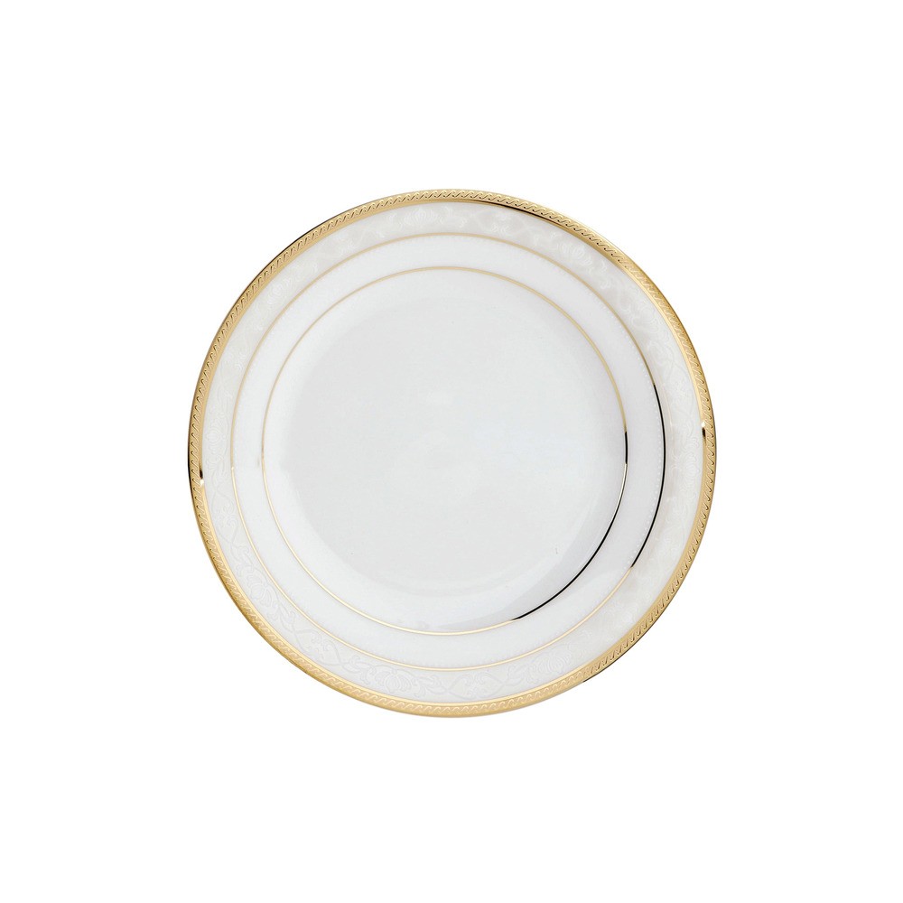 Тарелка закусочная 21см "Хэмпшир, золотой кант", Фарфор костяной, Noritake, Япония