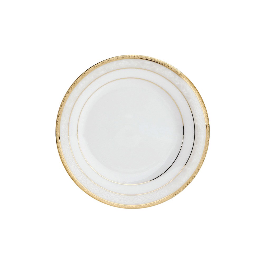 Тарелка обеденная 27см "Хэмпшир, золотой кант", Фарфор костяной, Noritake, Япония