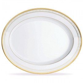 Блюдо овальное 35см "Хэмпшир, золотой кант", Фарфор костяной, Noritake, Япония