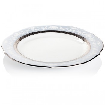 Тарелка акцентная 23см "Хэмпшир, платиновый кант", Фарфор, Noritake, Япония