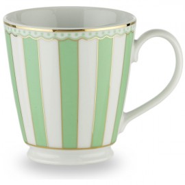 Кружка 360мл "Карнавал" (зеленая полоска) п/к, Фарфор, Noritake, Япония