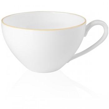 Чашка чайная 220мл "Альта" (желтый борт), Фарфор, Noritake, Япония