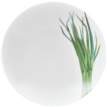 Тарелка для пасты 23см "Овощной букет" "Зеленый лук", Фарфор, Noritake, Япония