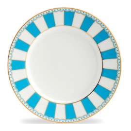 Тарелка десертная 21см "Карнавал" (голубая полоска), Фарфор, Noritake, Япония
