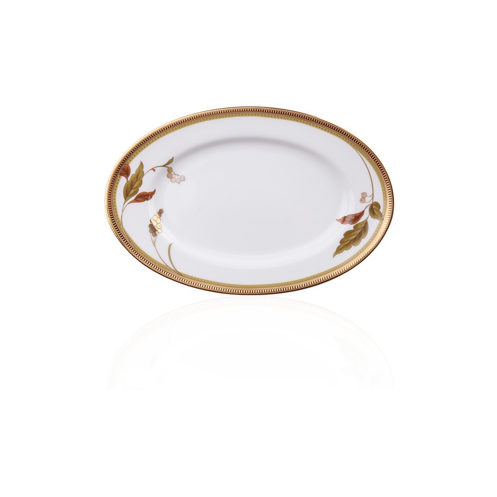 Селедочница Noritake "Айла, золотой кант" 22,5см, Фарфор, Noritake, Япония