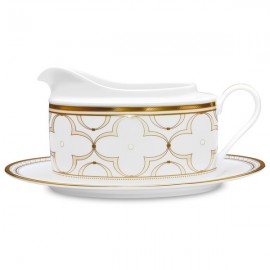 Соусник с подставкой 480мл "Трефолио", Фарфор костяной, Noritake, Япония