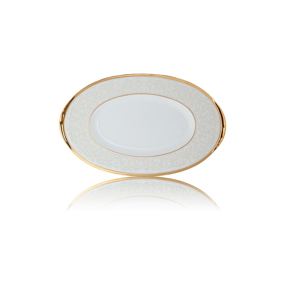 Селедочница 22,5см "Белый дворец", Фарфор костяной, Noritake, Япония