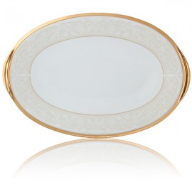Блюдо овальное 31см "Белый дворец", Фарфор костяной, Noritake, Япония