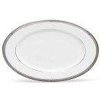 Селедочница 22,5см "Рочель, платиновый кант", Фарфор костяной, Noritake, Япония