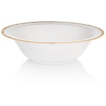 Салатник круглый 24,5см "Рочель, золотой кант", Фарфор костяной, Noritake, Япония