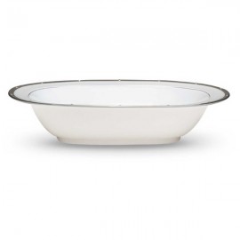 Салатник овальный 26см "Рочель, платиновый кант", Фарфор костяной, Noritake, Япония