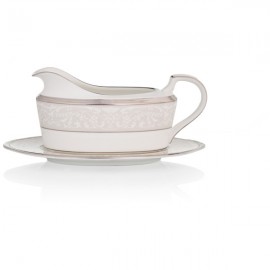 Соусник с подставкой 300мл "Серебряный дворец", Фарфор костяной, Noritake, Япония