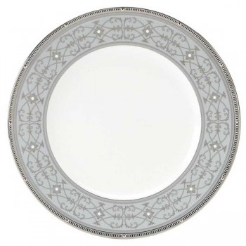 Тарелка акцентная 23см "Рочель, платиновый кант", Фарфор костяной, Noritake, Япония