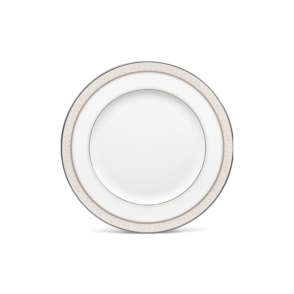 Тарелка обеденная 27см "Монтвейл, платиновый кант", Фарфор костяной, Noritake, Япония