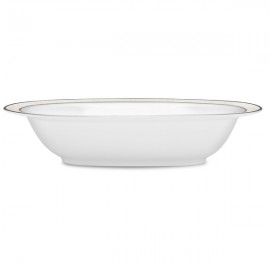Салатник овальный 26см "Монтвейл, платиновый кант", Фарфор костяной, Noritake, Япония