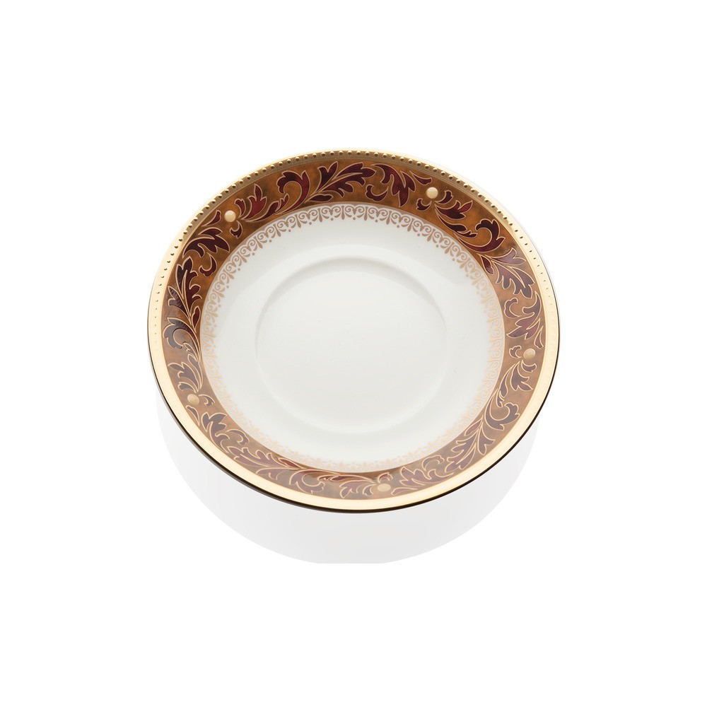 Чаша для десерта 15см "Ксавьер, золотой кант", Фарфор костяной, Noritake, Япония