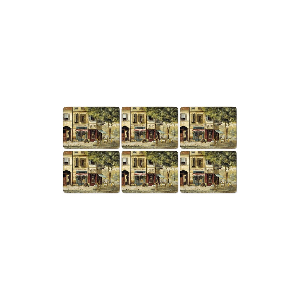 Набор подставок под горячее Pimpernel "Парижские зарисовки" 30х23см, 6шт, Пробка, Pimpernel, Великобритания