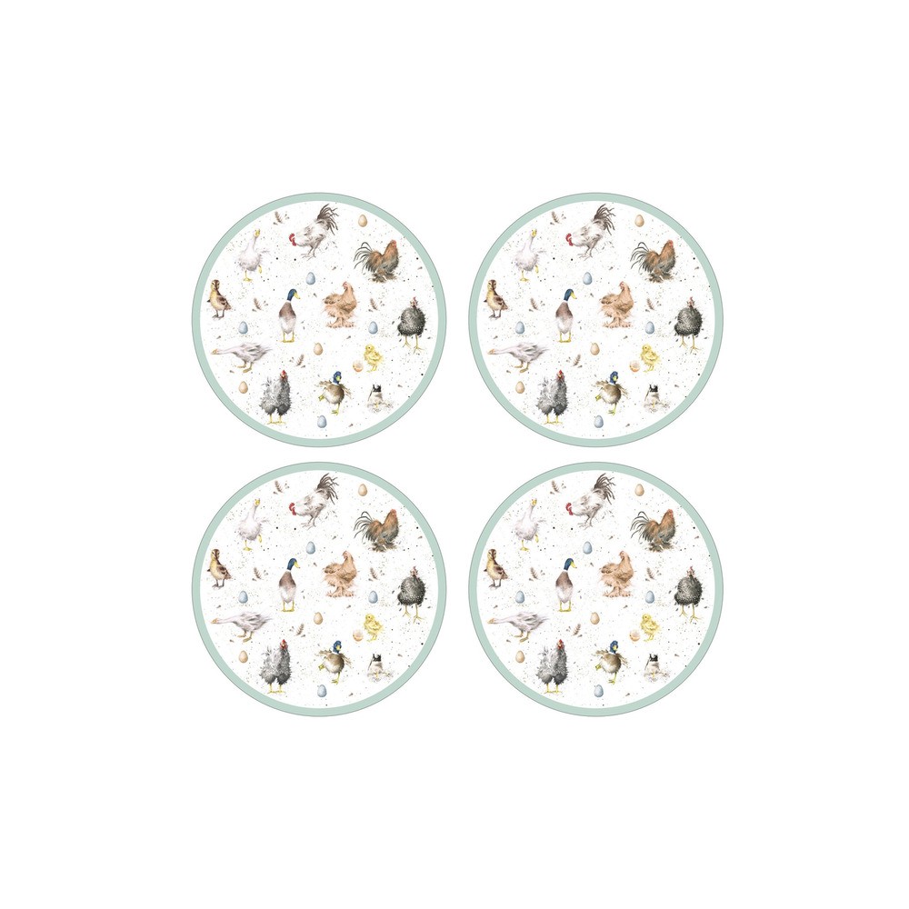 Набор подставок круглых под горячее Pimpernel "Животные" 31см, 4шт, Пробка, Pimpernel, Великобритания