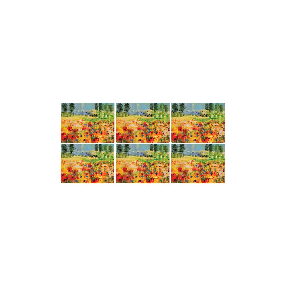 Набор подставок под горячее Pimpernel "Импрессионизм.Цветы" 30,5х23см, 6шт, Пробка, Pimpernel, Великобритания