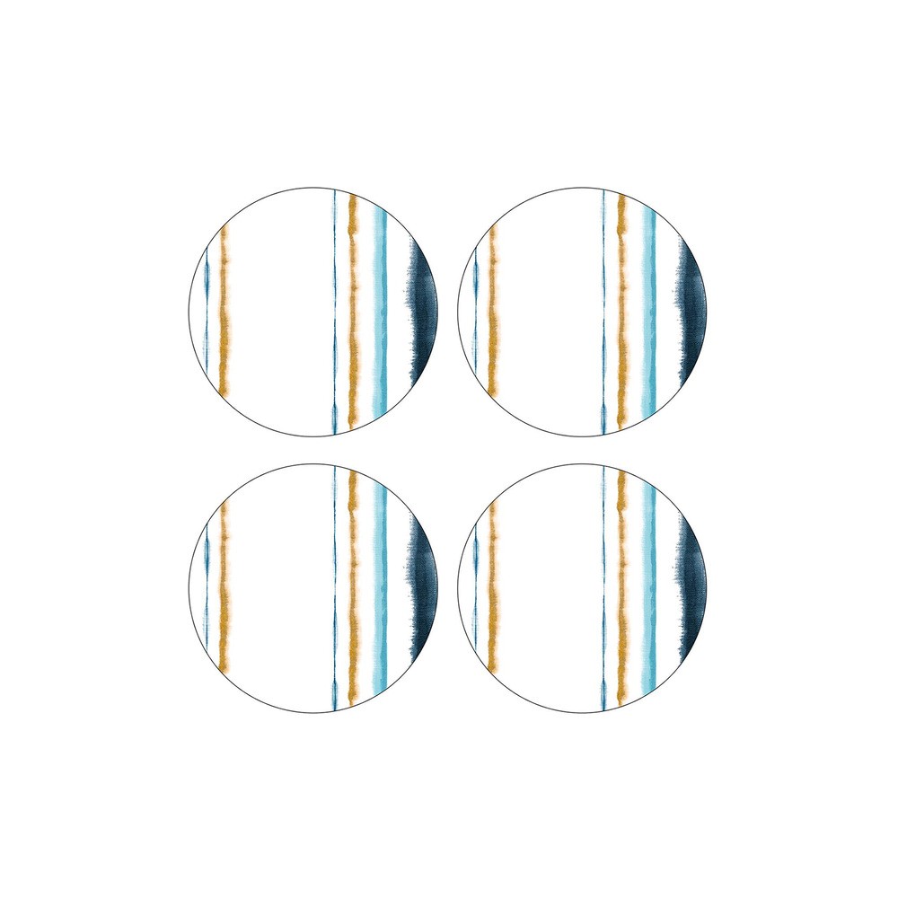 Набор подставок круглых под горячее Pimpernel "Побережье" 31см, 4шт, Пробка, Pimpernel, Великобритания