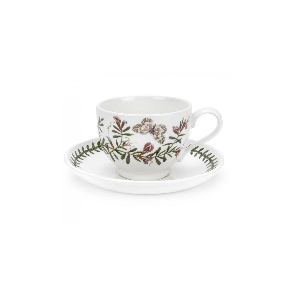 Чашка чайная с блюдцем Portmeirion "Ботанический сад. Горошек" 280мл, Фаянс, Portmeirion, Великобритания