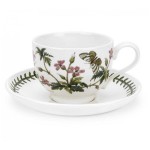 Чашка чайная с блюдцем Portmeirion "Ботанический сад. Герань" 280мл, Фаянс, Portmeirion, Великобритания