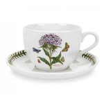 Чашка для завтрака с блюдцем Portmeirion "Ботанический сад. Гвоздика турецкая" 500мл, Фаянс, Portmeirion, Великобритания