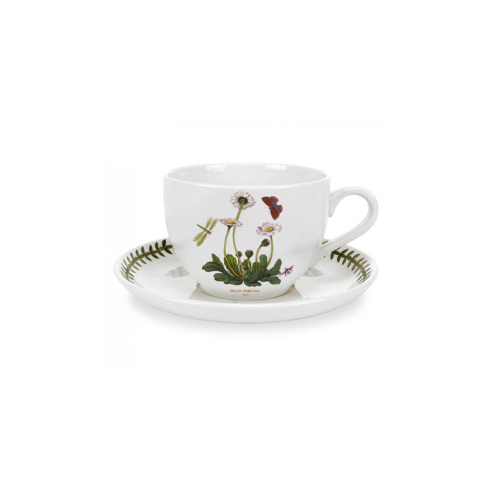 Чашка для завтрака с блюдцем Portmeirion "Ботанический сад. Маргаритка" 500мл, Фаянс, Portmeirion, Великобритания