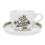 Чашка для завтрака с блюдцем Portmeirion "Ботанический сад. Шиповник" 500мл, Фаянс, Portmeirion, Великобритания