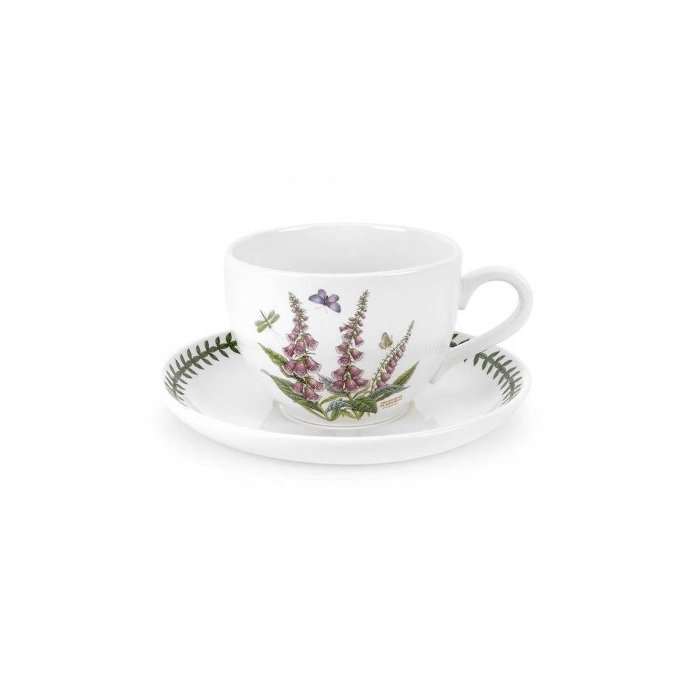 Чашка для завтрака с блюдцем Portmeirion "Ботанический сад. Наперстянка" 500мл, Фаянс, Portmeirion, Великобритания