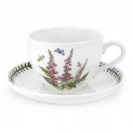 Чашка для завтрака с блюдцем Portmeirion "Ботанический сад. Наперстянка" 500мл, Фаянс, Portmeirion, Великобритания