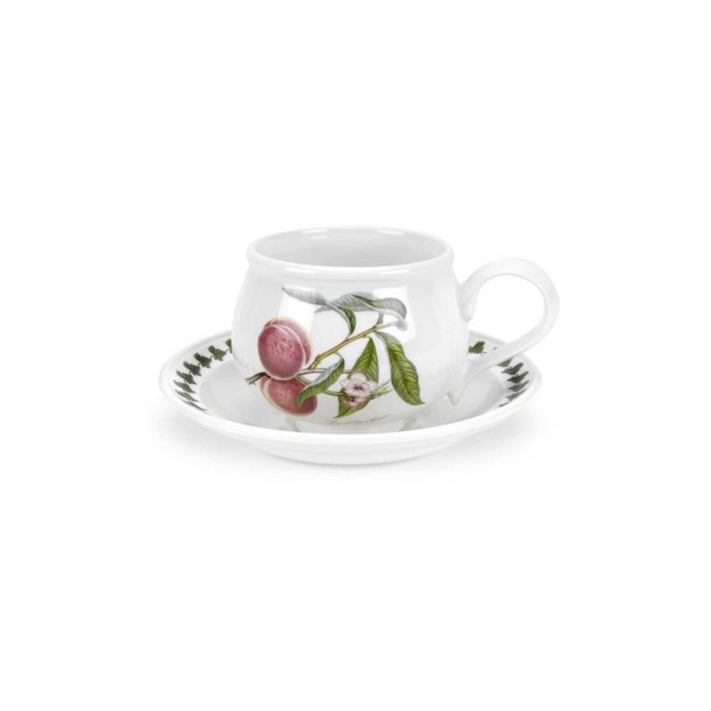 Чашка чайная с блюдцем Portmeirion "Помона. Персик" 200мл, Фаянс, Portmeirion, Великобритания