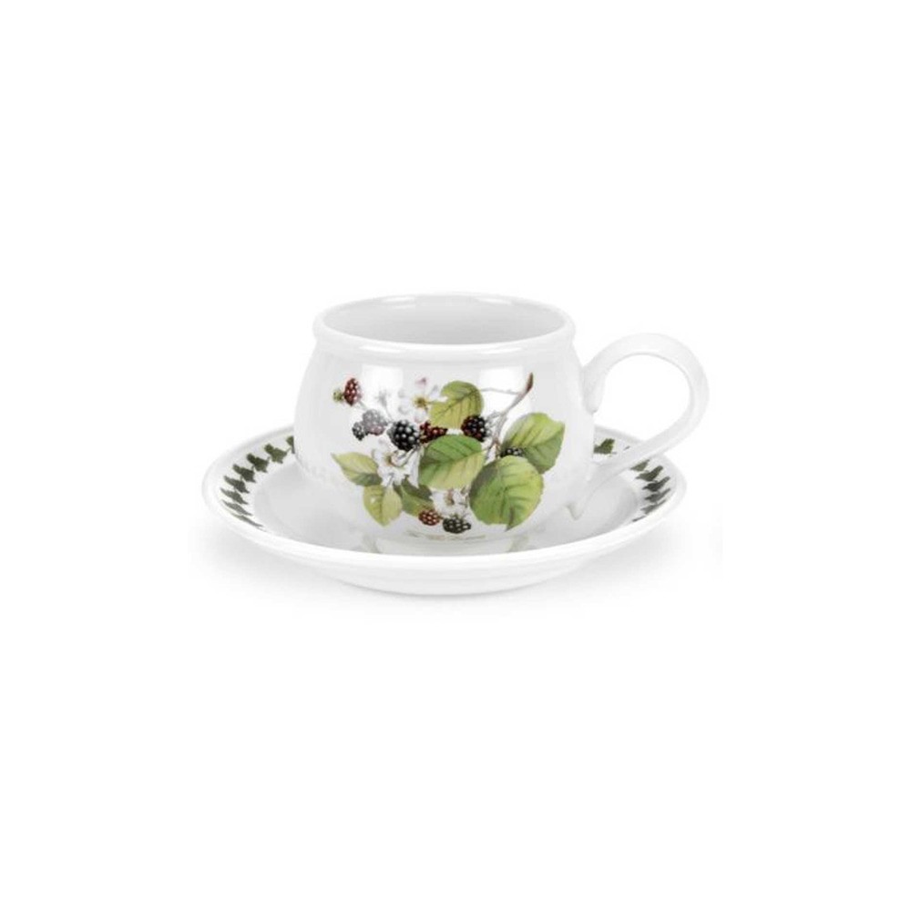 Чашка чайная с блюдцем Portmeirion "Помона. Ежевика" 200мл, Фаянс, Portmeirion, Великобритания