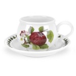 Чашка чайная с блюдцем Portmeirion "Помона. Красное яблоко" 200мл, Фаянс, Portmeirion, Великобритания